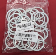 24 Pack Inner Diameter Metal Curtain Drape Sliding Eyelet Rings White Tone