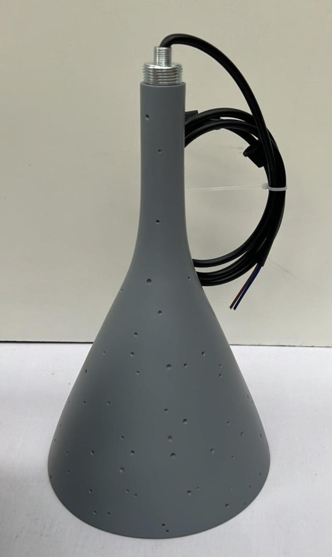 Vecys Pendant Lamp E27 Lamps Funnel Chandelier Faux Cement Resin Imitation