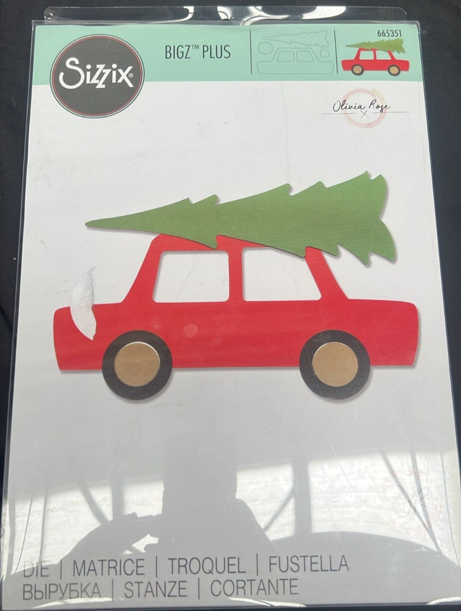 Sizzix Bigz Plus Die-Car & Tree by Olivia Rose, Multicolor, One Size