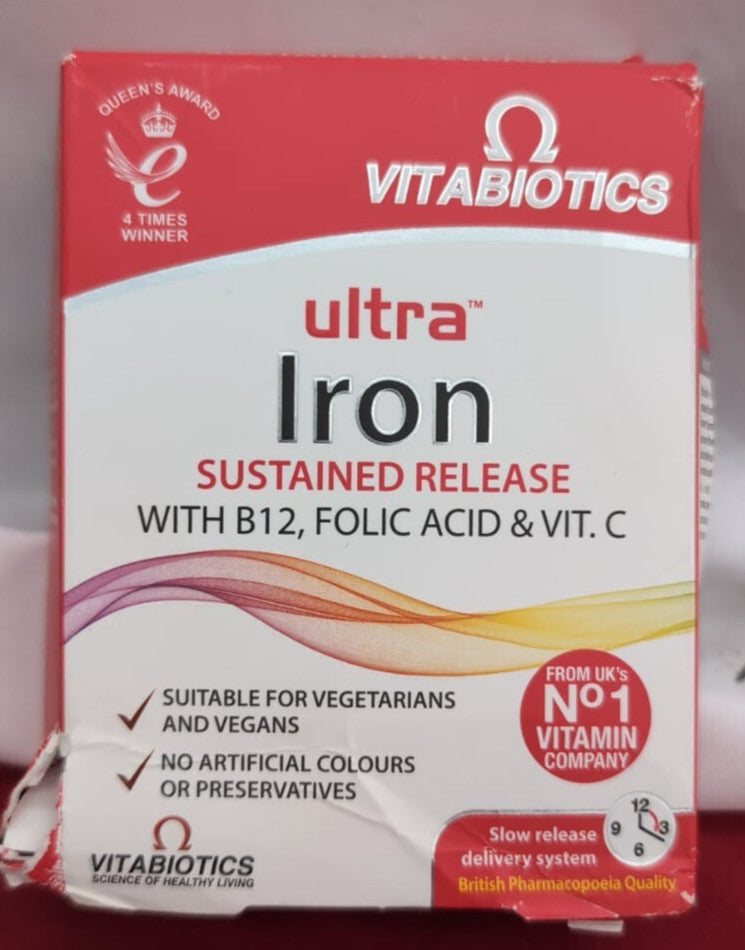 Iron Tablets Supplement, Boosts Energy, Vitality, Power (packaging damaged)