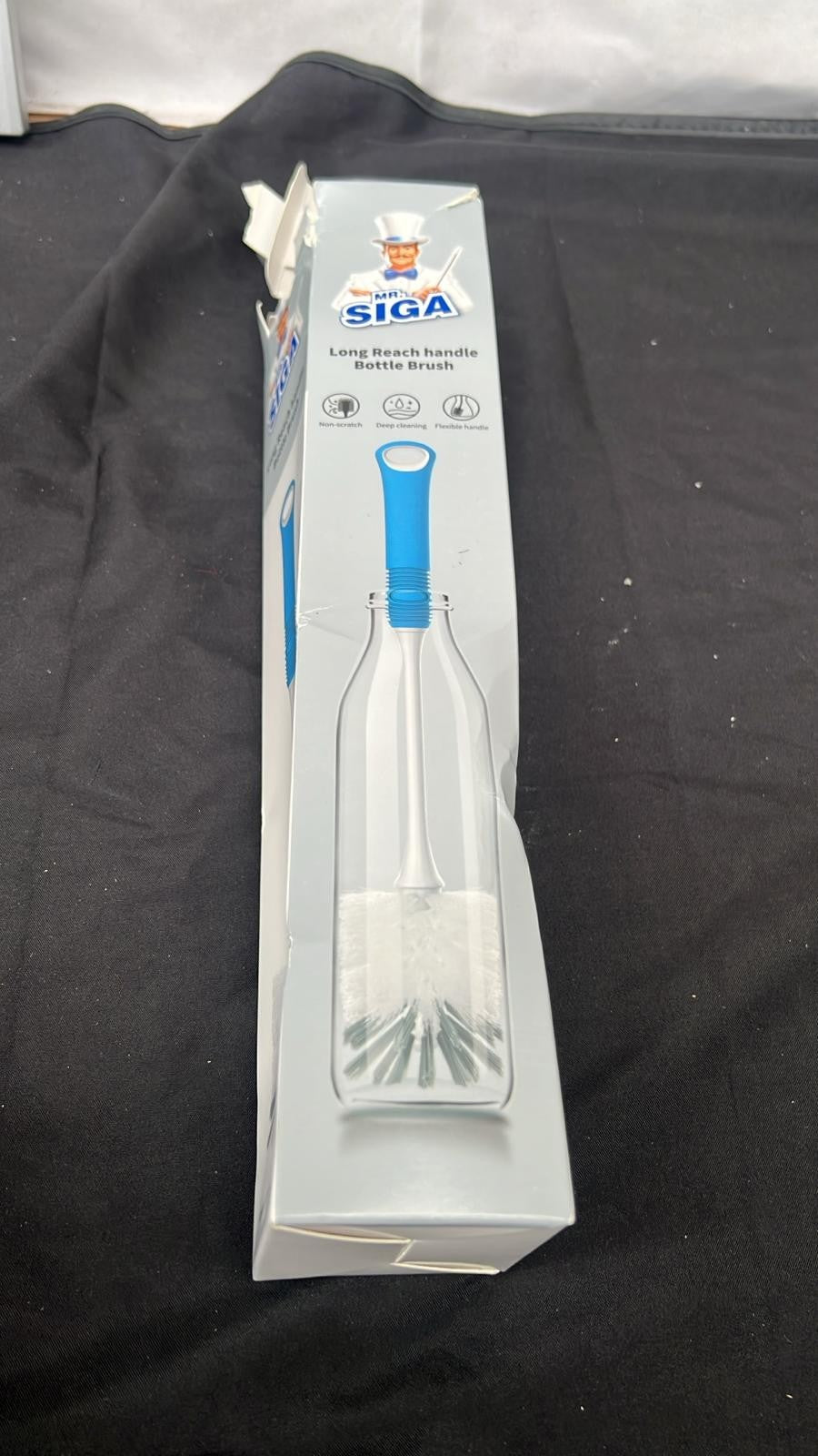 MR.SIGA Long Handle Bottle Brush, Bottle Cleaner Brush Head (Box damaged)
