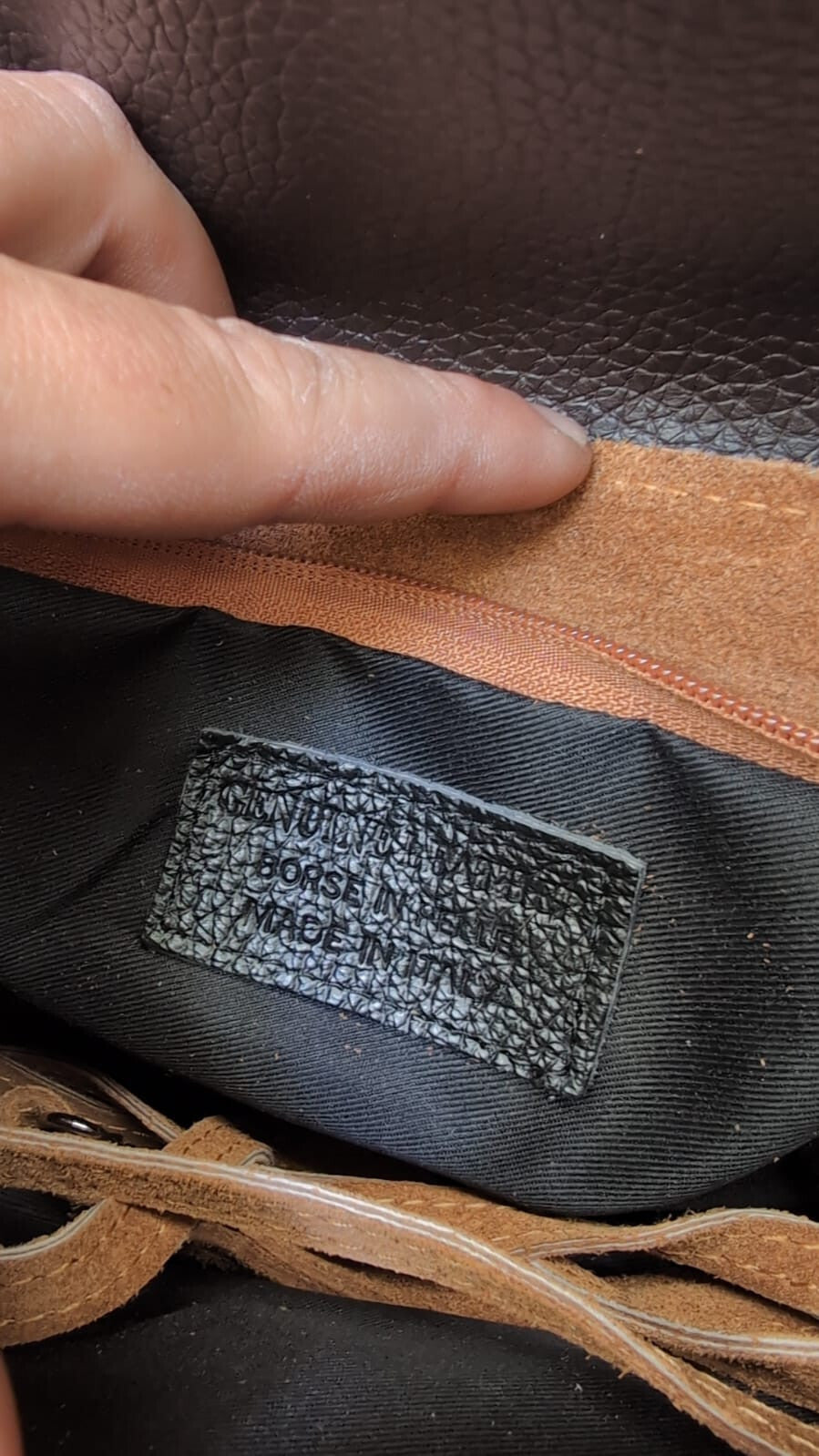 Clutch/Shoulder Bag (small scuff - 31cm x 16cm, Genuine Leather - Made in Italy)