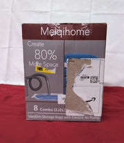 8 Pack Vacuum Storage Bags with Electric Air Pump(Box Damaged)