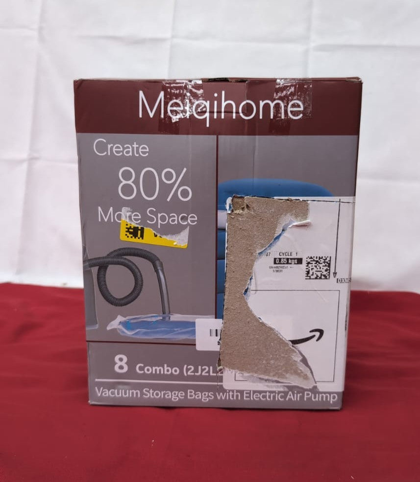 8 Pack Vacuum Storage Bags with Electric Air Pump(Box Damaged)