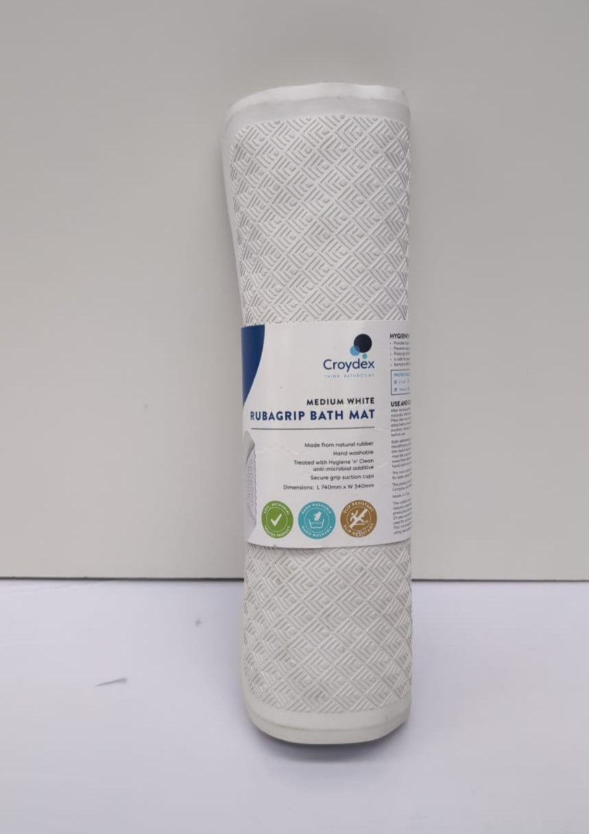 Croydex Rubagrip Bath Mat Non Slip Anti Mould  ,Medium(packaging damaged)