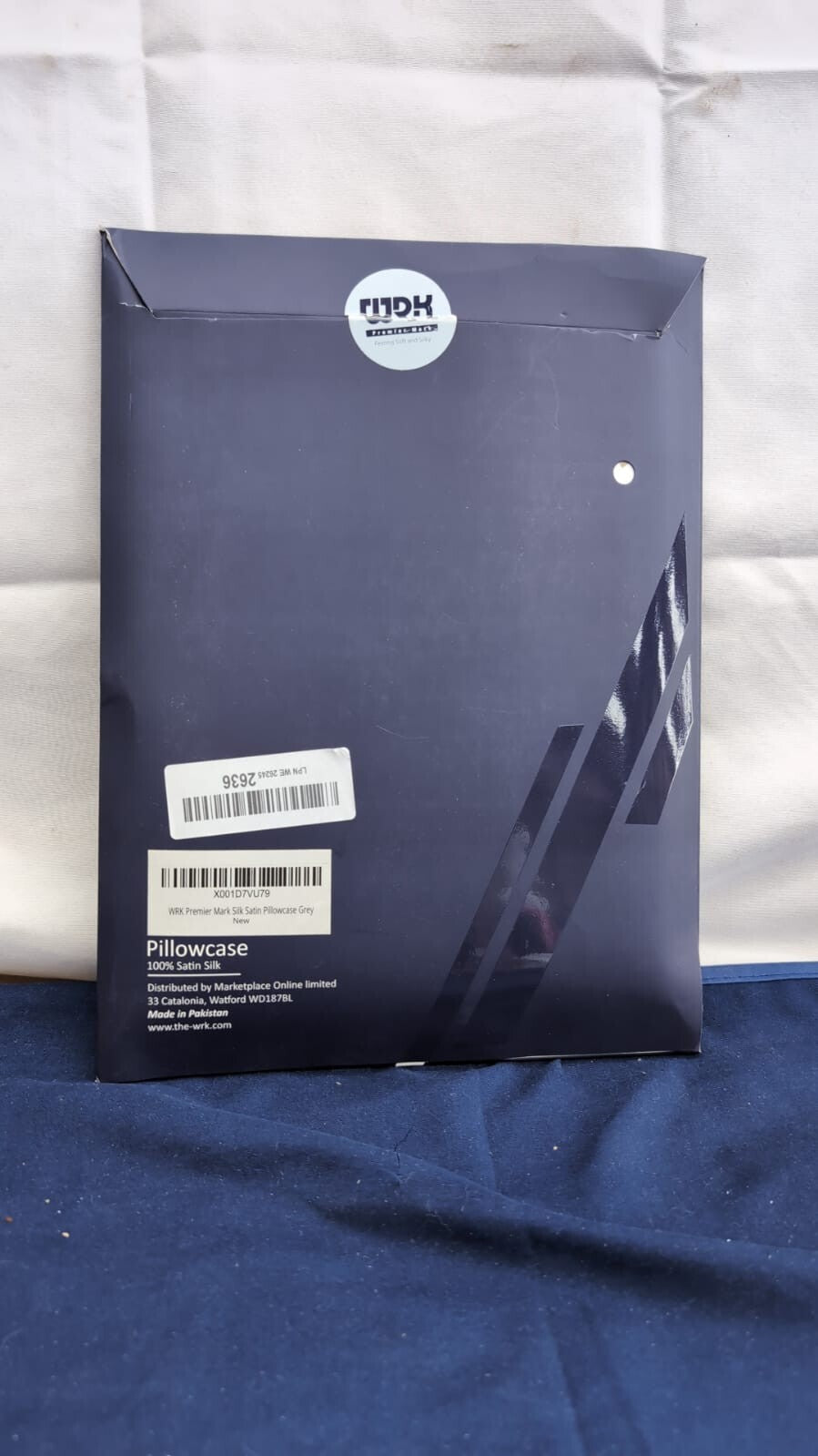 Silk Satin Pillowcases for Hair, 2Pack Grey (packaging damaged 50cm x 75cm)