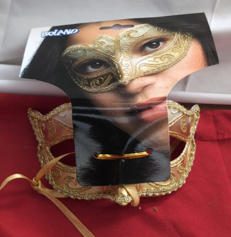 Boland 00338 Venice Felina Eye Mask, Gold, Elegant, Ornaments, Masquerade Ball