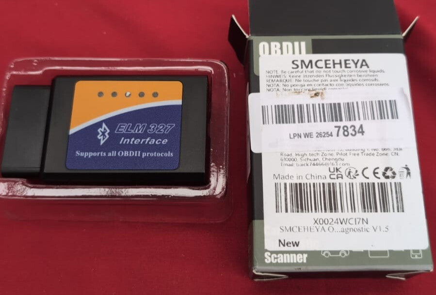 7260 CHEERLINK OBD 2 E-327 Bluetooth CAN BUS Interface  ELM327 Software