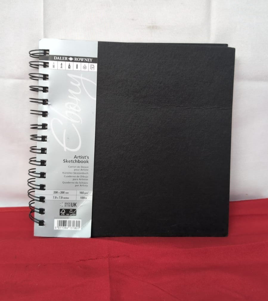 Daler-Rowney Ebony Sketchbook, Smooth Surface, Spiral Bound, (slightly bent)