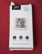 2Pack Room Thermometer Vaikby, Indoor Hygrometer, Mini Digital