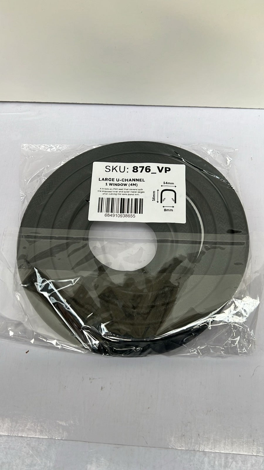 Large VW U Channel 8mm for Campervan Windows
