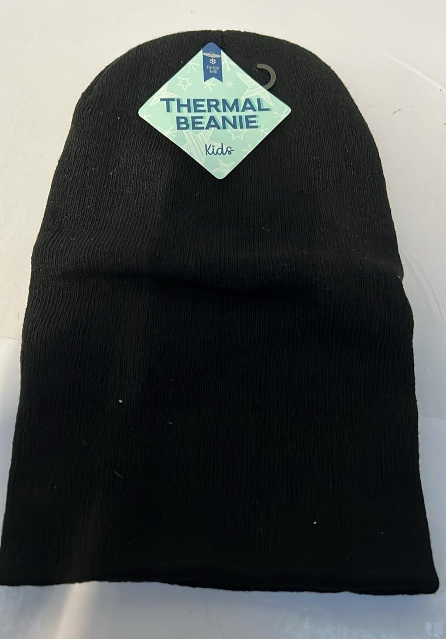 Kids Winter Thermal Lined Beanie Polyester Hat (22cm x 18cm x 2cm)