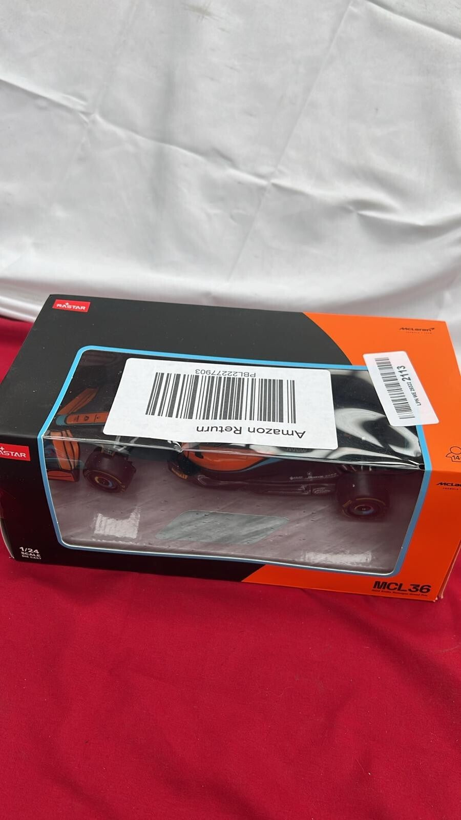 RASTAR McLaren MCL36 Formula 1 Race RC Car 1/24 Scale F1 (box damaged)