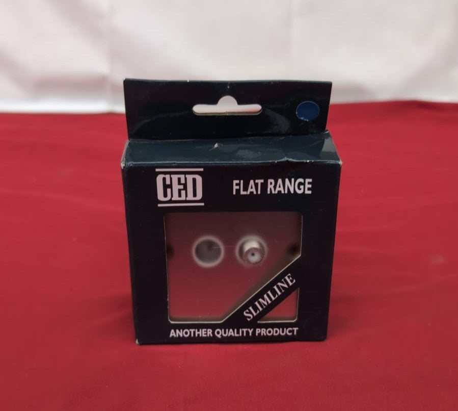 CED flat range slimline  Chrome  Satellite / TV Socket