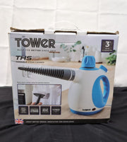 Tower THS10 Handheld Steam Cleaner, Includes Crevice Tool, Blue,250ml(USED)