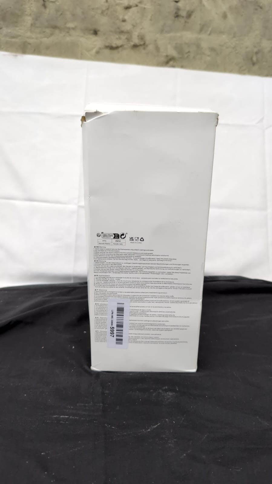 2L/2000ml Water Bottle with Time Markers, BPA-Free, Leak-Proof Straw Lid, BLACK