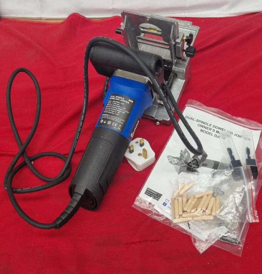 DJ710 Dual Spindle Dowel Jointer,Wood 710W 120V 60Hz, Dilling Bits,