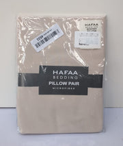 Hafaa Pillow Cases 2 Pack Brushed Microfiber Plain Pillow Cases