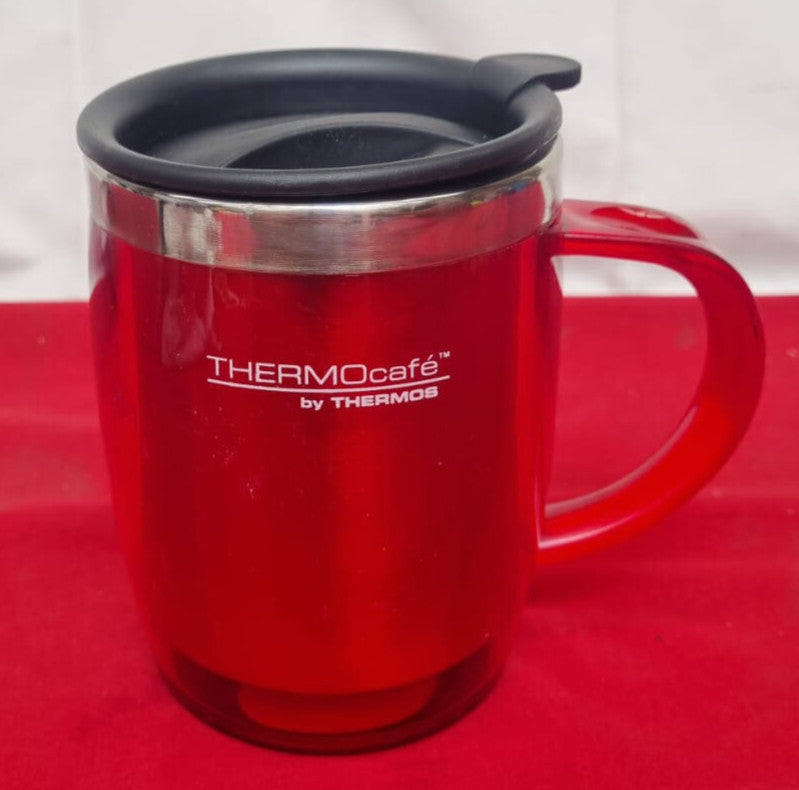 Thermos ThermoCafé 187094 Translucent Desk Mug, Red, 450 ml (scuffed)