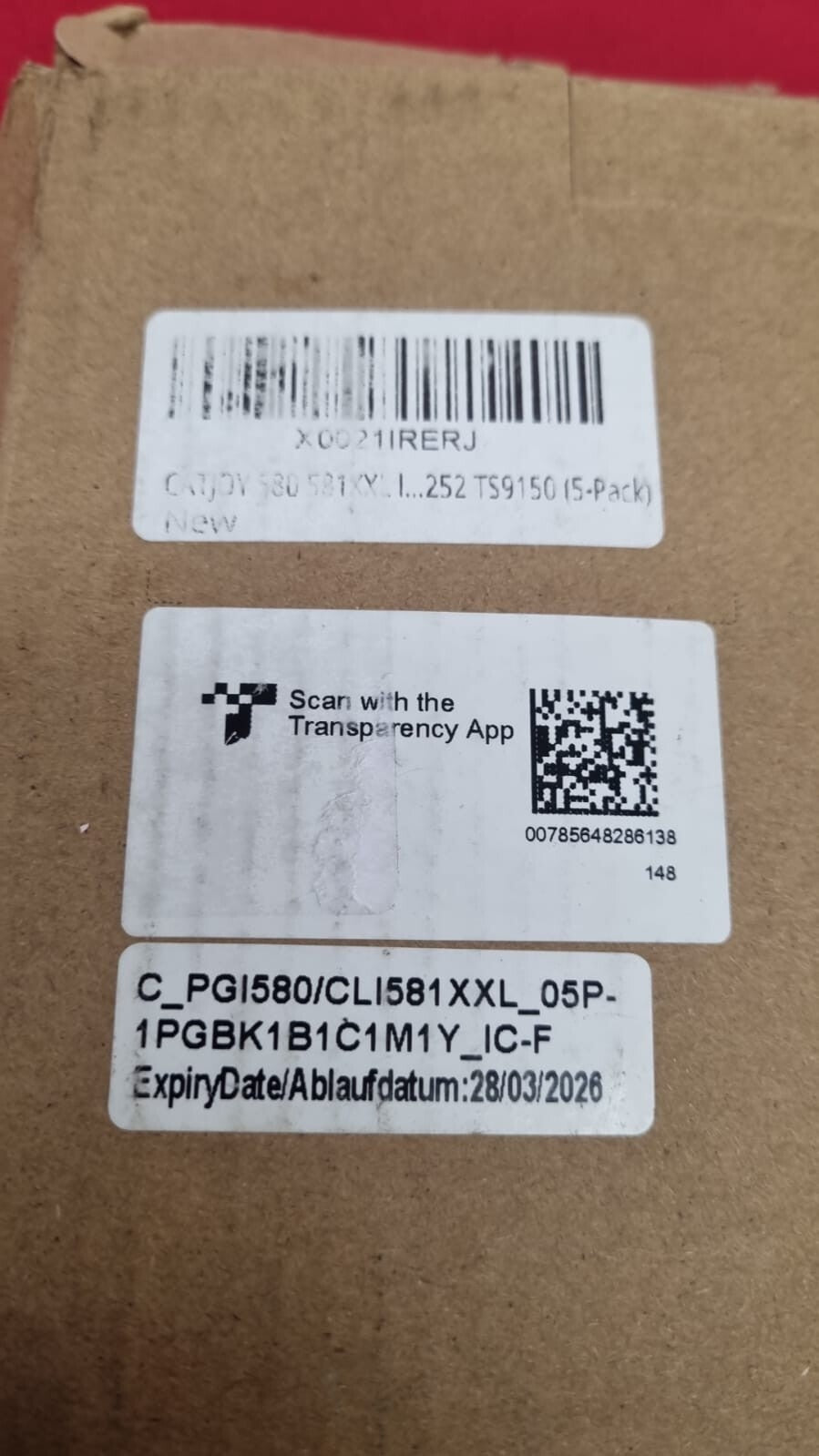 580 & 581 XXL Ink Cartridges Compatible for Canon (box damaged)
