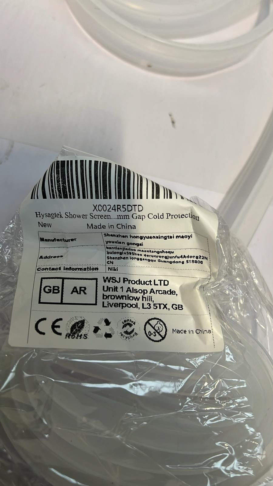 Hysagtek Door Seal Strip Soft Rubber Curved Shower Screen Seal