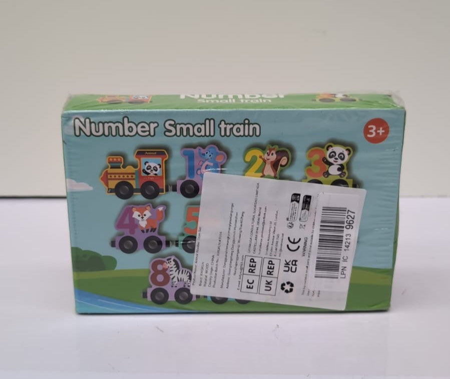 Wooden Dinosaur Train Set,Magnetic Number Train Toy, Montessori Toys for Toddler