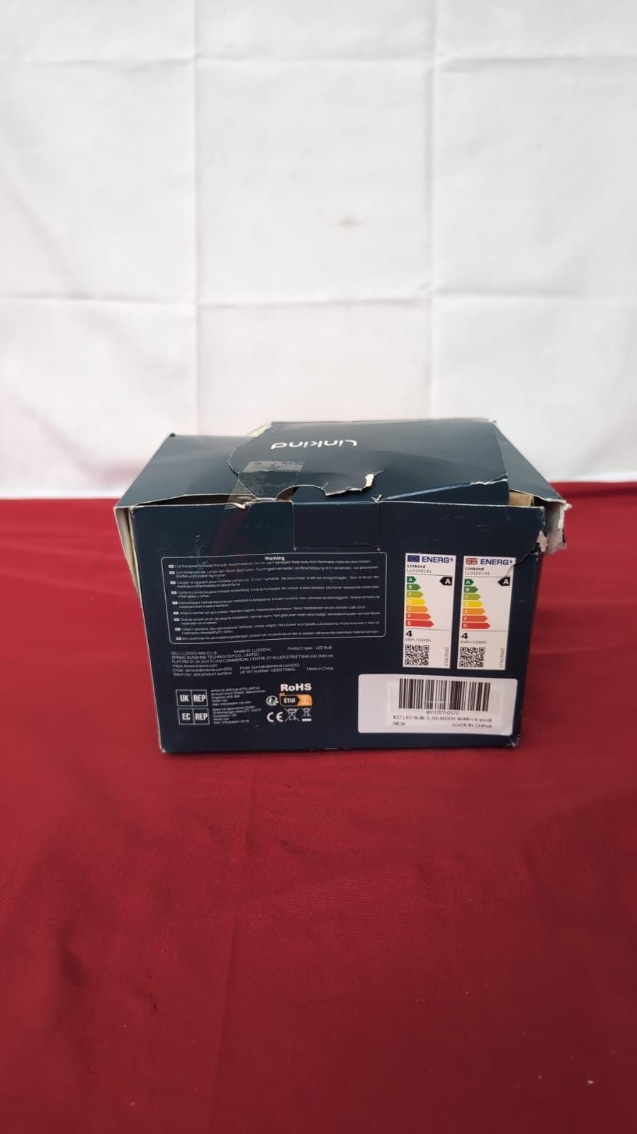 Linkind LED E27 Bulbs, LED Bulbs, 3.8W Neutral White, Pack of 6(Box damaged)