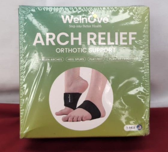 Welnove Arch Support Inserts Pad for Pain Relief Heel Cushion Brace for Plantar