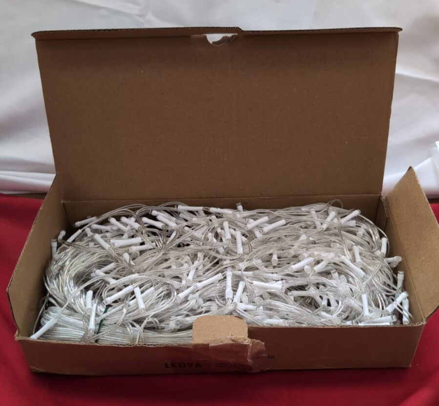 LEDYA Icicle Outdoor Christmas Lights, 17M 480led Decorations, (box damaged)