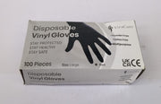 100 pieces Black Disposable Gloves Large | Black Nitrile Gloves Large