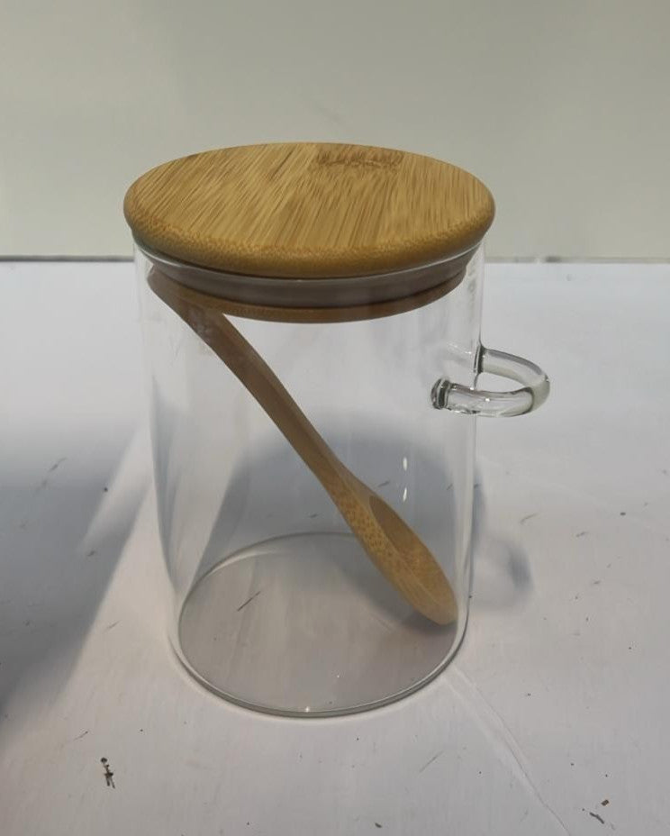 Glass Jars with Airtight Lid and Spoon,Glass Food Storage Jars Containers 3 pack