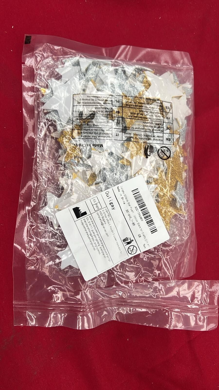 200pcs Colorful Glitter Foam stars