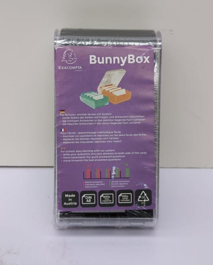 Exacompta - Bunny Box Revision Cards Learning Box - A8