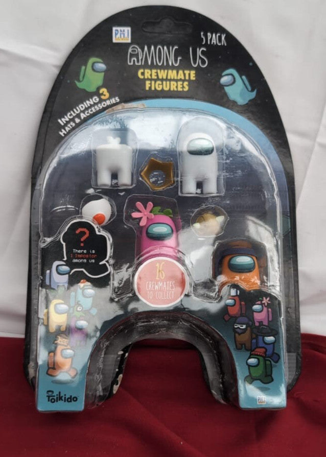 Among Us Crewmate Figures 5 Pack AU2040-H, Merchandise (packaging damaged)