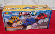 JOYIN 3 Pack Monster Truck Toys for Boy  Motion Activated Light-Up Cars