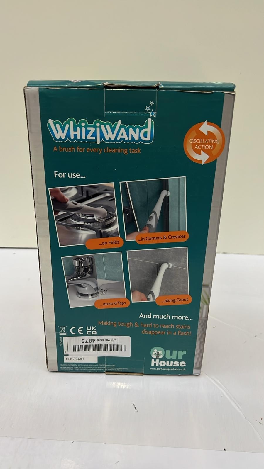 OurHouse Whiziwand, Electric Cleaning Brush, Automatic Household Scrubber