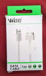 Vibe USB Sync and Charging Data Cable for iPhone 1M White (packaging damaged)