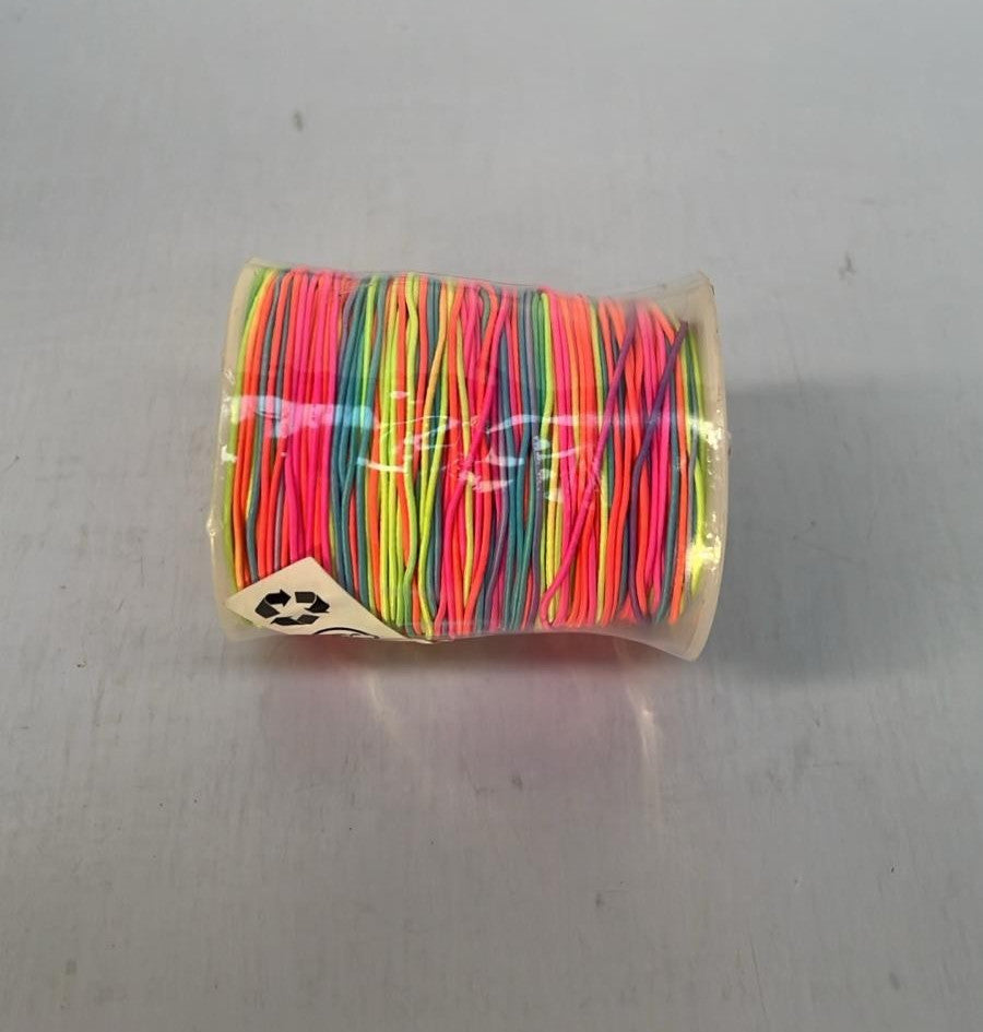 Alyvisun 1mm x 100m Rainbow Elastic String for Bracelets, Durable
