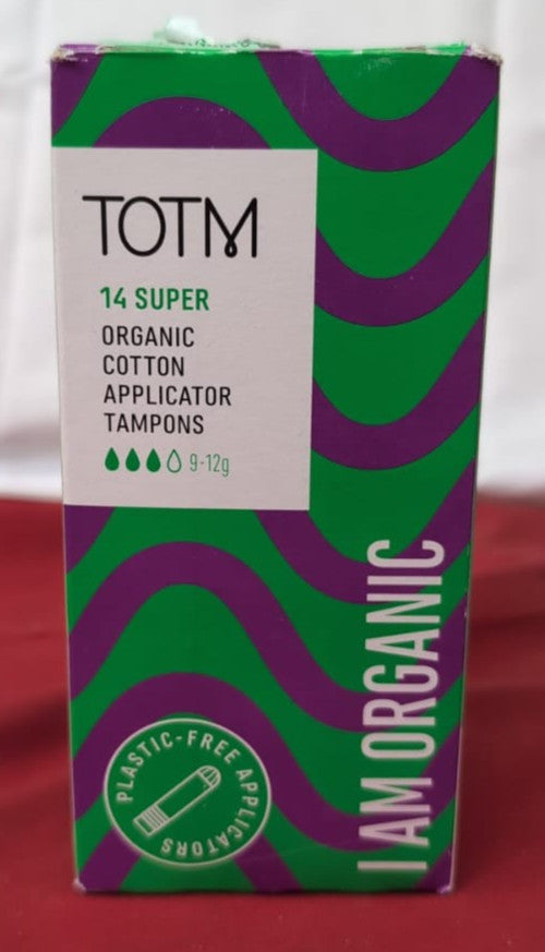 TOTM Organic Cotton Tampons with Biodegradable Cardboard (packaging damaged)