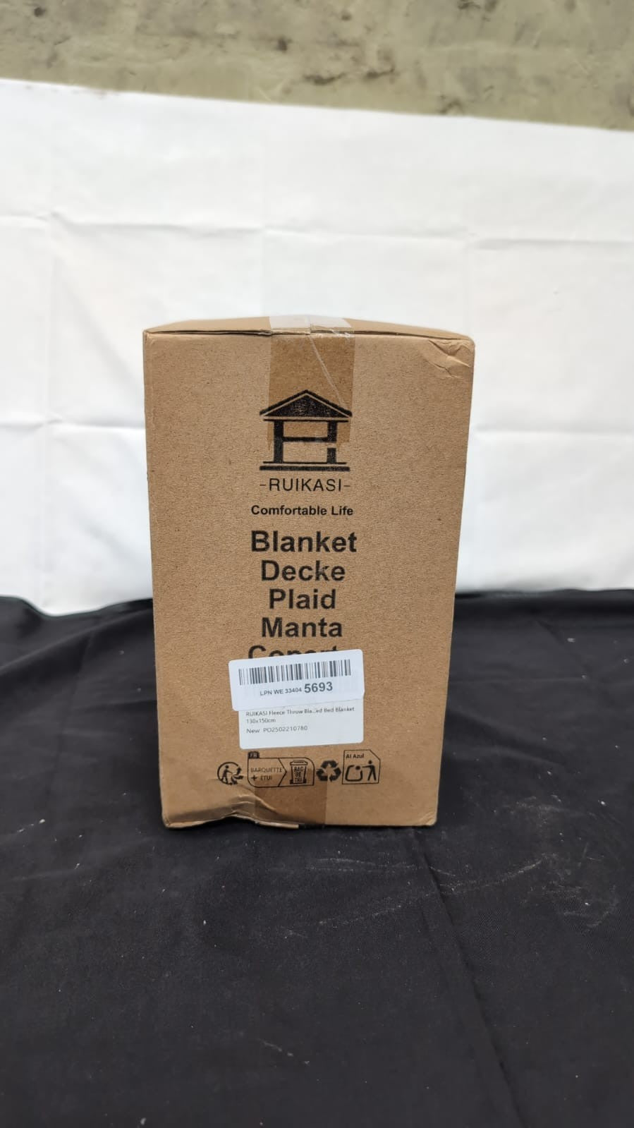 RUIKASI Fleece Throw Blanket Dark Grey