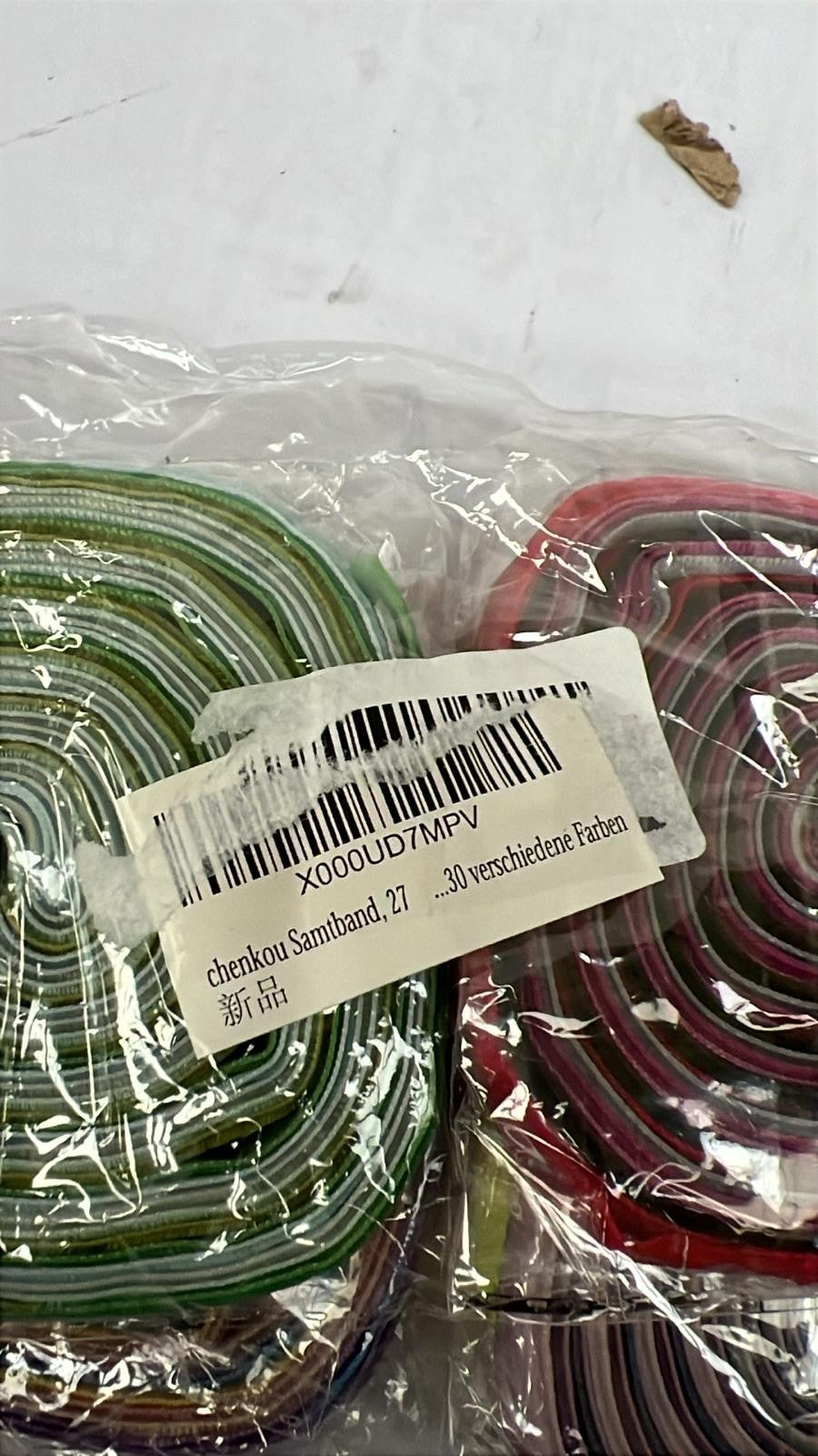 Chenkou Craft, Velvet Ribbon Total assorted Colors 6 Pack