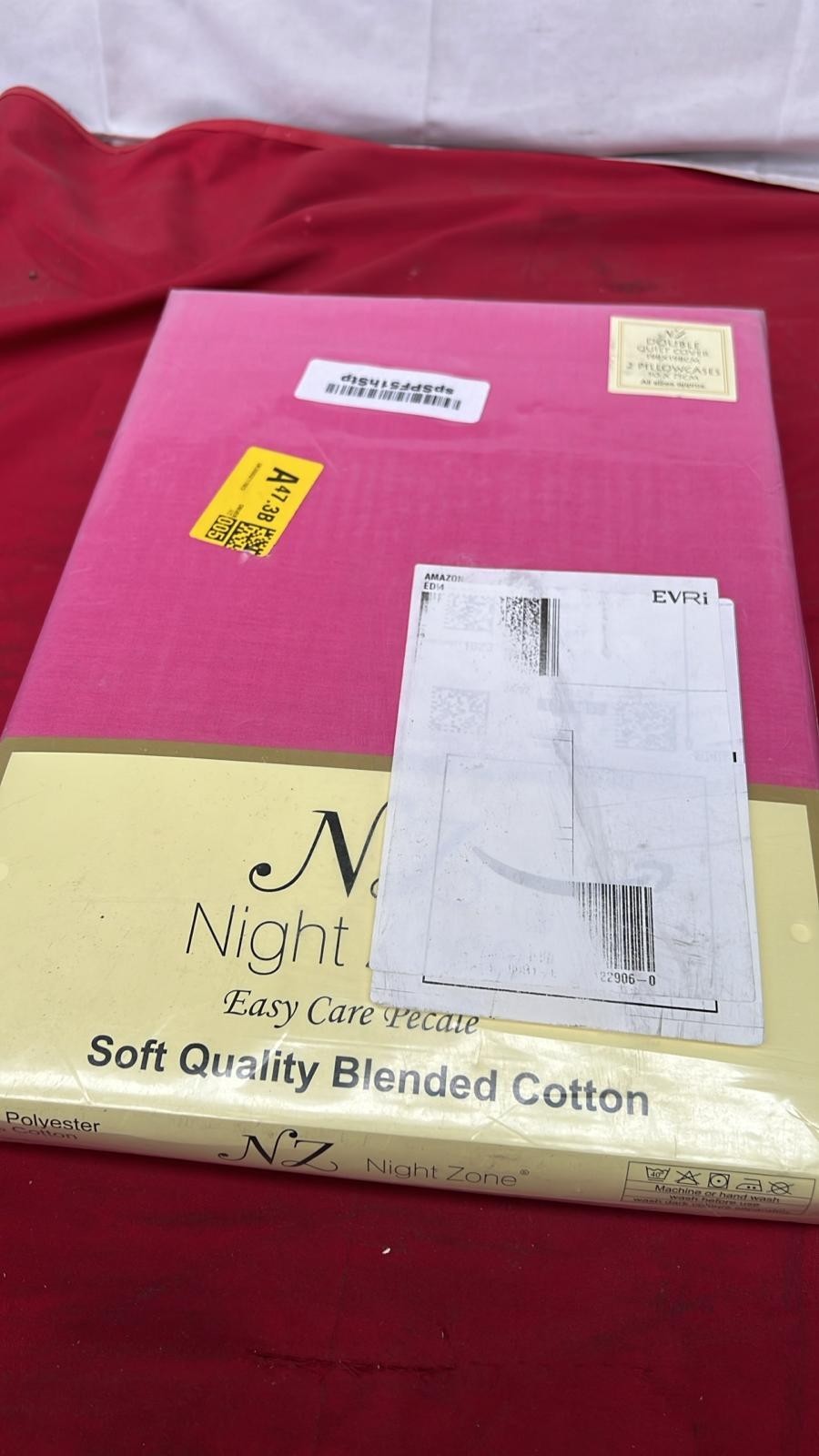 Night Zone Duvet Cover Set With Matching Pillow Case Plain Dyed Poly Cotton