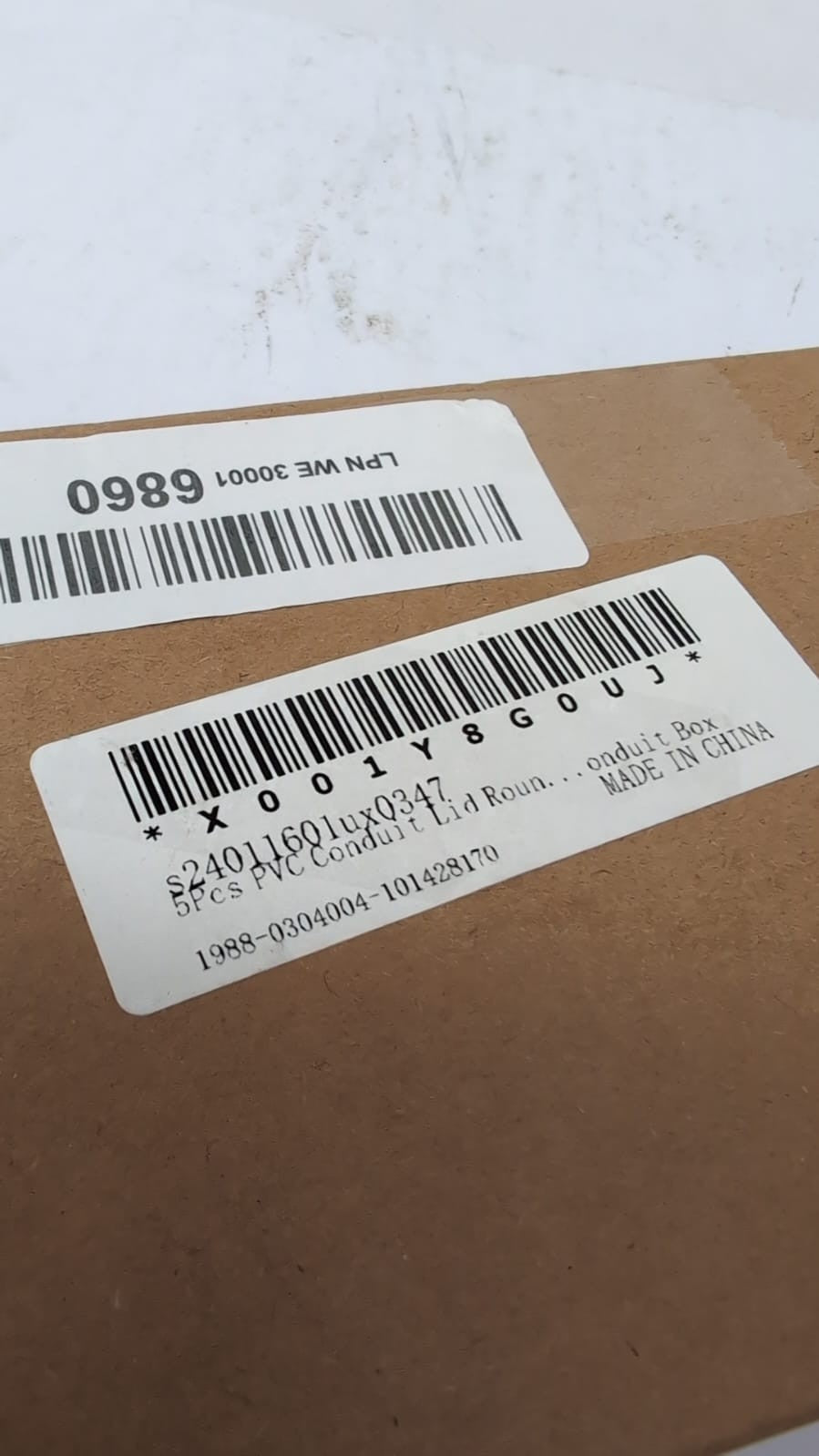 PVC Conduit Lid Round Junction Box Cover 65mm OD for Conduit Box Pack of 5