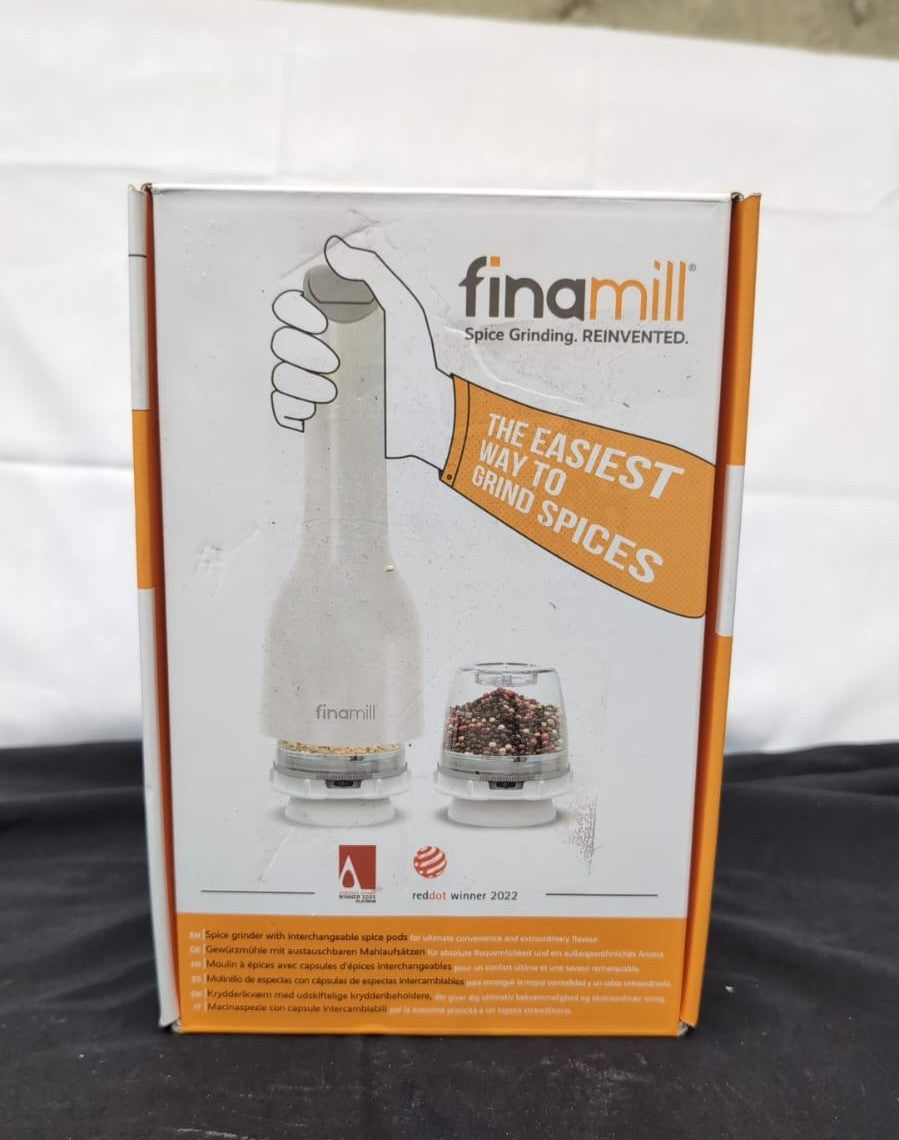 FinaMill Award Winning Battery Operated Pepper Mill & Spice Grinder(box damaged)