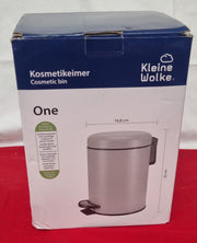 One Cosmetic Bin Platinum Material: Stainless Steel/Polypropylene Size: Bucket