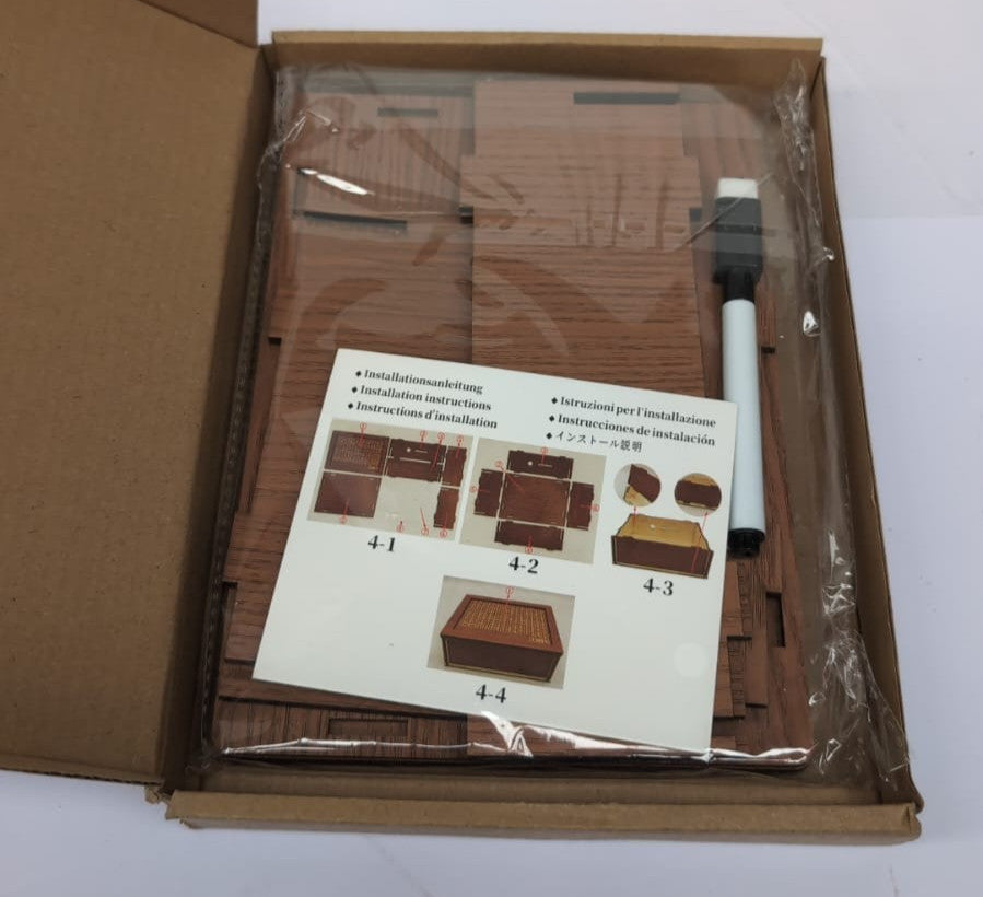 Xinpinzhou Wooden 10000 Saving Challenge Box for Adults