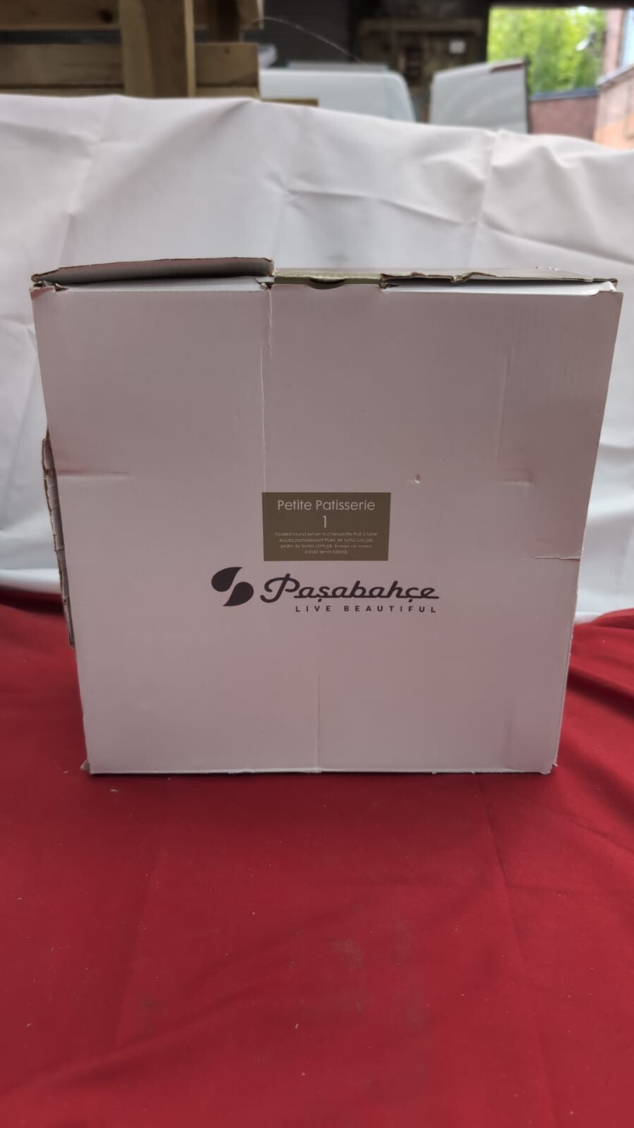 Pasabahce top", cake plate, cupcake, with base "Patisserie" (box damaged)