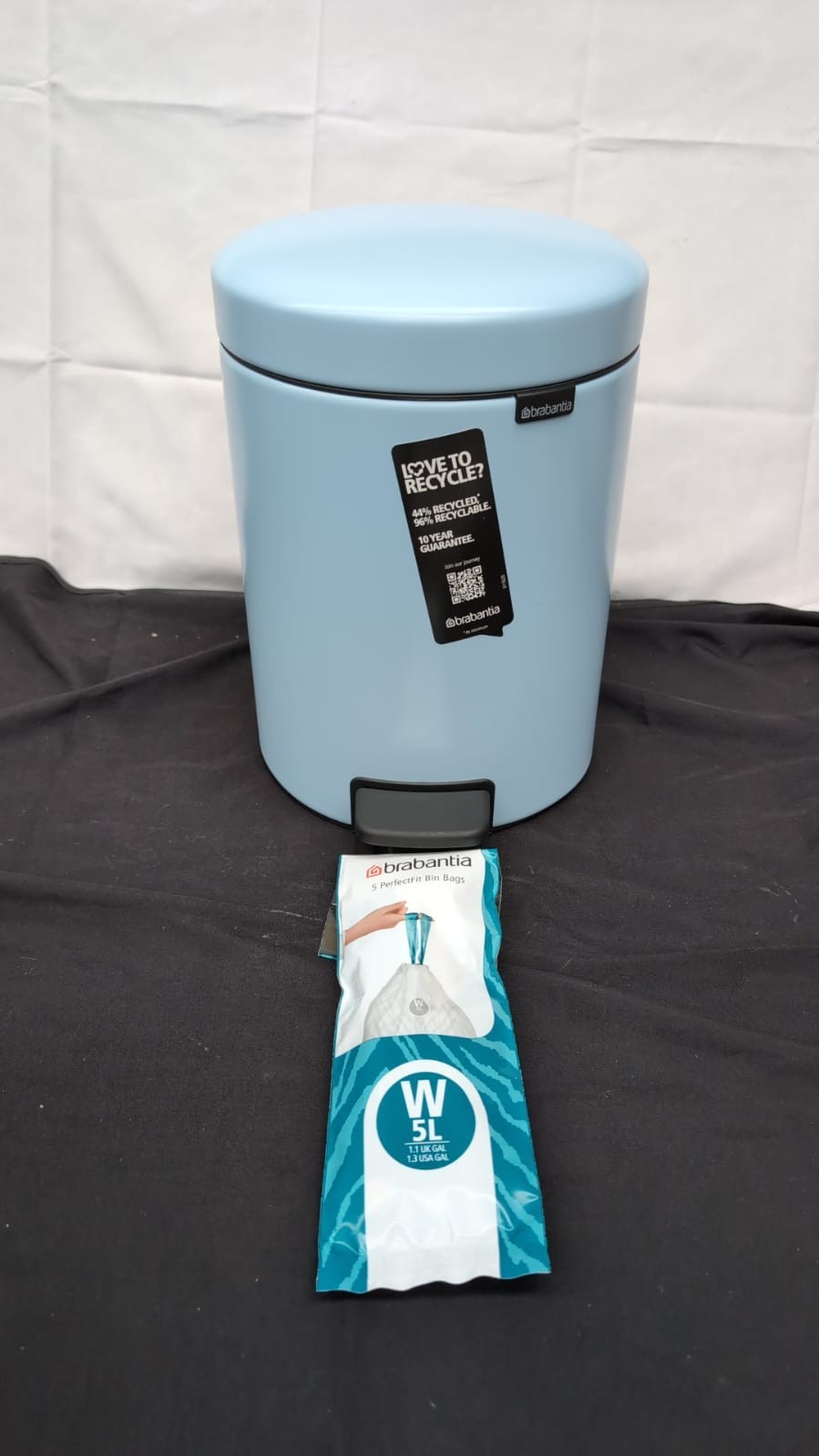 Brabantia - NewIcon Pedal Bin 5L,Dreamy Blue,with Bin Bags W 5L(SMALL DENT)