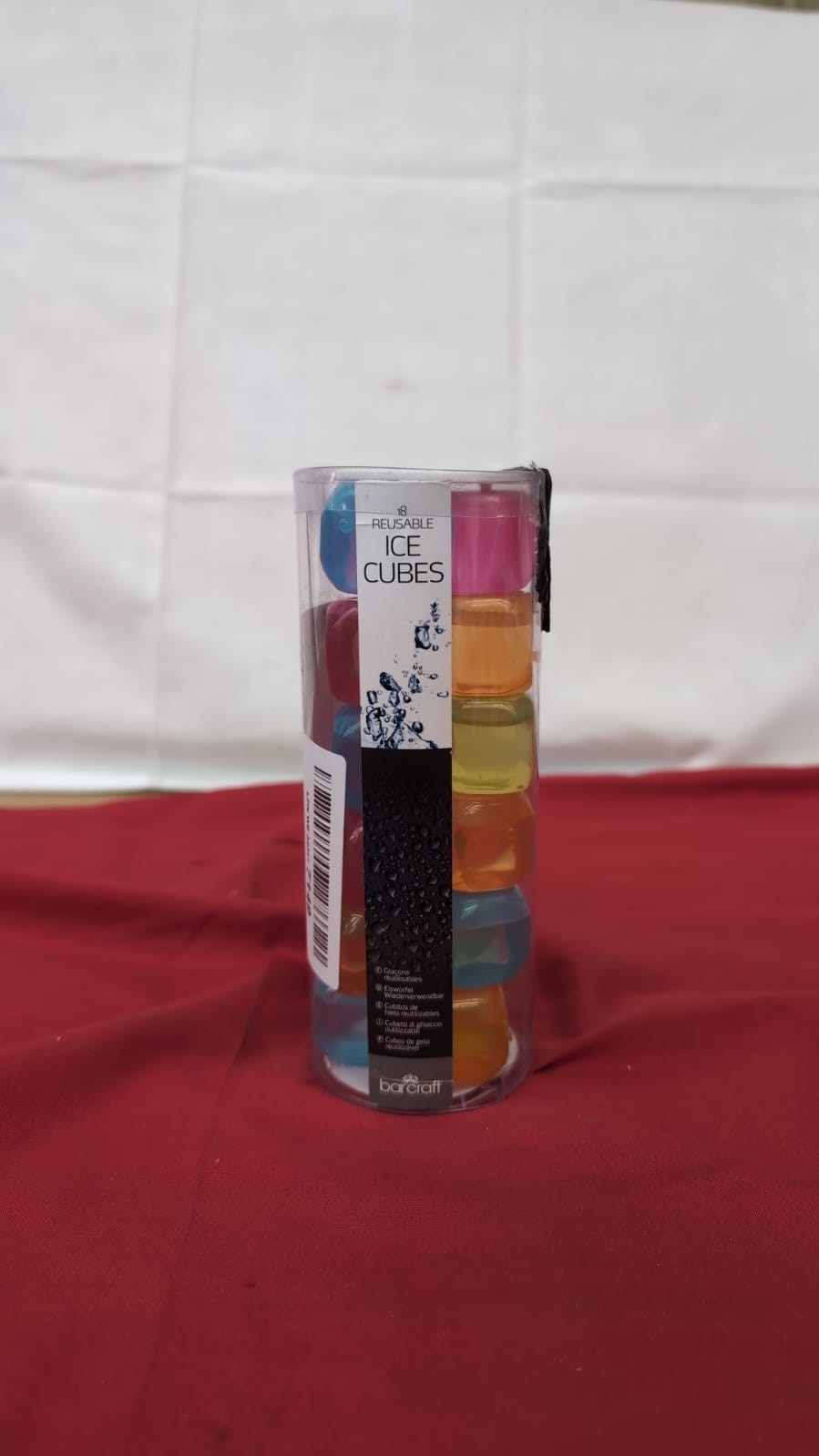 BarCraft Reusable Ice Cubes, Multi Colour, Pack of 18(packaging  damaged)