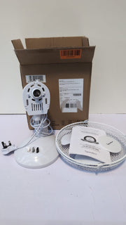 Signature S40008 9” 2 Speed Desk Fan with Oscillation, Adjustable Tilt, White